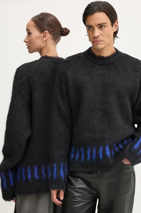 Vuneni pulover Sunnei boja: tamno plava, topli, RTWXKNW005