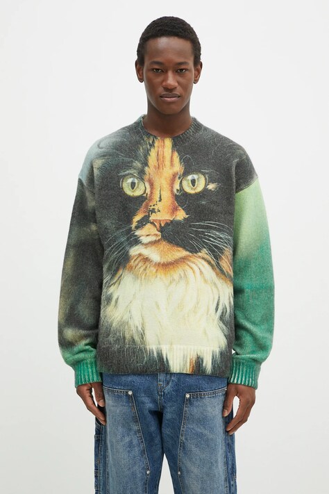 JW Anderson woolen jumper Printed Jumper green color KW1294.YN0373.540