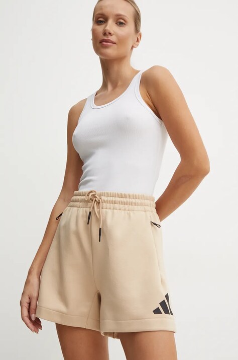 adidas pantaloncini ZNE donna colore beige  JD9584