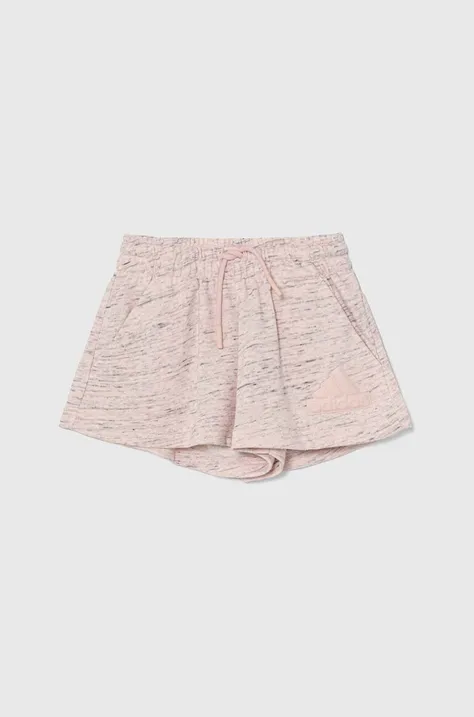 Otroške kratke hlače adidas G FI BL SHO roza barva, IV9601