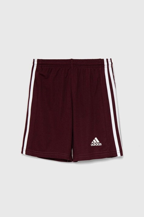 Дитячі шорти adidas Performance SQUAD 21 SHO колір бордовий візерунок регульована талія GN8081