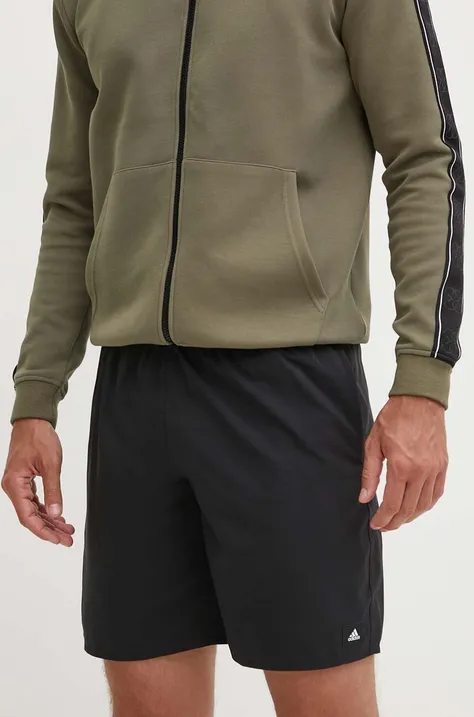 Kopalne kratke hlače adidas Performance Solid CLX moške, črna barva, IA5379