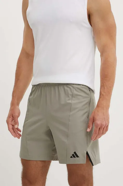 Kratke hlače za trening adidas Performance Designed for Training boja: bež, IS3821