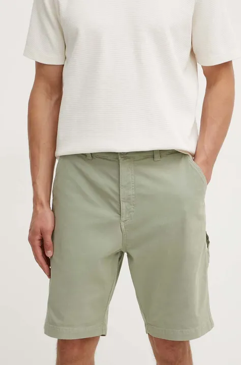 Kratke hlače Pepe Jeans CARPENTER SHORT moške, zelena barva, PM801101