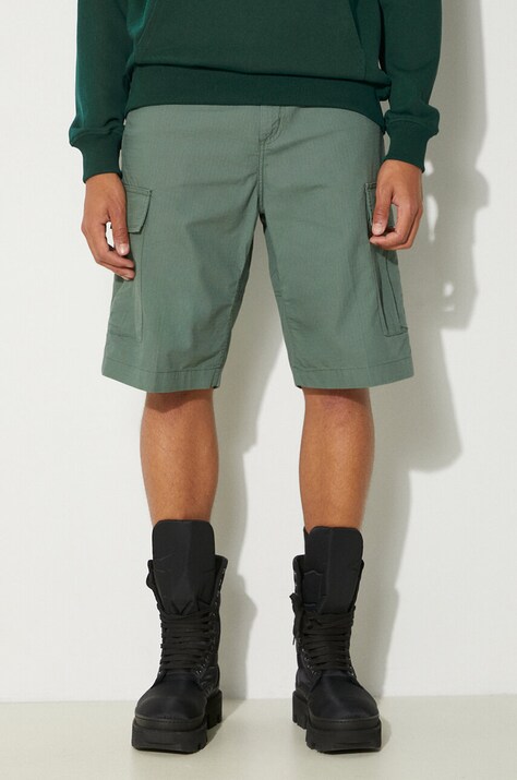 Pamučne kratke hlače Carhartt WIP Regular Cargo boja: zelena, I028246.29N02