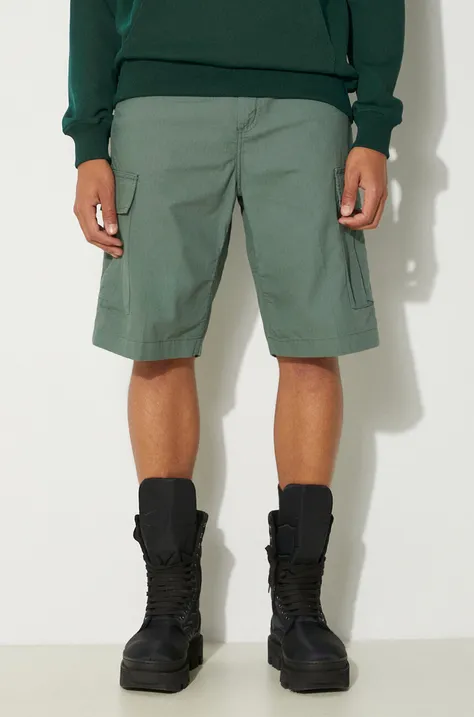 Carhartt WIP cotton shorts Regular Cargo green color I028246.29N02