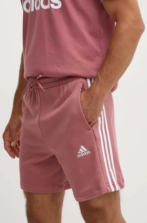 adidas szorty bawełniane Essentials kolor różowy JG8492