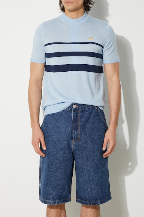 Džínové šortky ICECREAM Denim Carpenter Shorts pánské, tmavomodrá barva, IC24254
