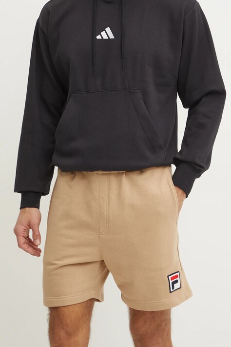 Kraťasy Fila Longarone pánské, béžová barva, FAM0766