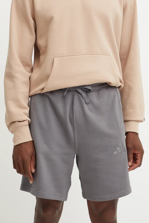 Kraťasy adidas All SZN pánské, šedá barva, IY4134