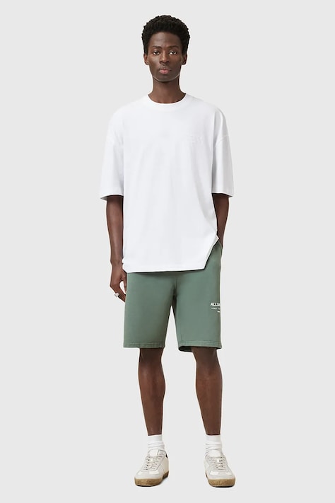 Βαμβακερό σορτσάκι AllSaints UNDRGRND SWEATSHORT χρώμα: γκρι, M002TC