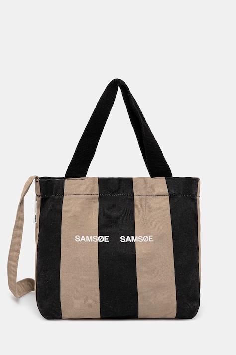 Bavlněná kabelka Samsoe Samsoe SAFRINKA béžová barva, F24200050