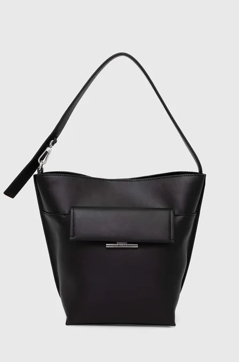 Τσάντα Calvin Klein χρώμα: μαύρο, K60K612109
