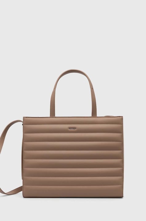 Torba Calvin Klein boja: bež, K60K612120