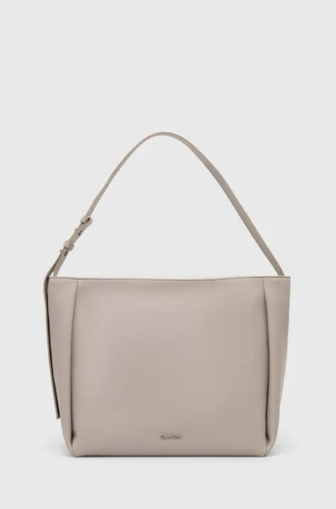 Τσάντα Calvin Klein χρώμα: μπεζ, K60K612129