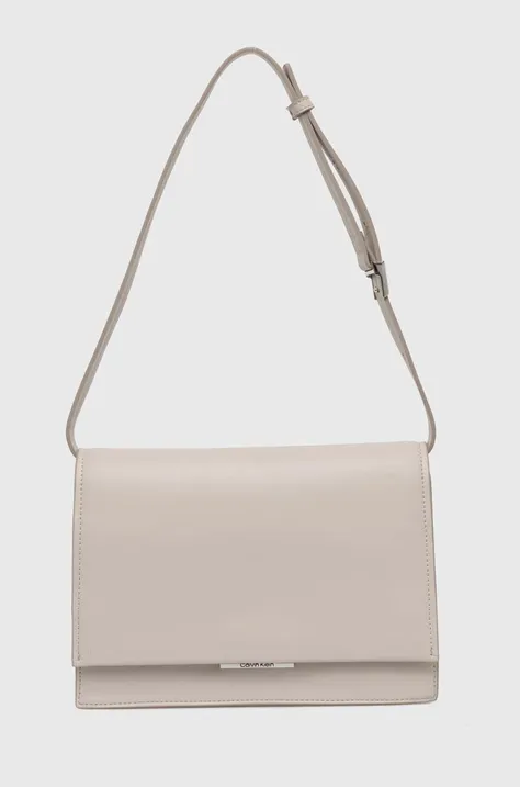 Τσάντα Calvin Klein χρώμα: μπεζ, K60K612158