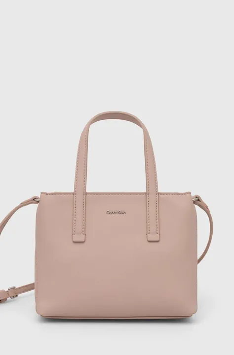 Τσάντα Calvin Klein χρώμα: ροζ, K60K612170