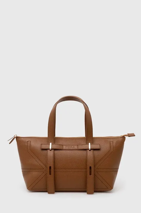 Шкіряна сумочка Furla колір коричневий WB01236 HSF000 03B00