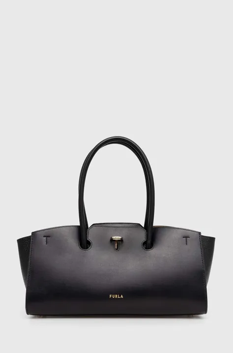 Kožená kabelka Furla čierna farba, WB01254 BX0053 O6000