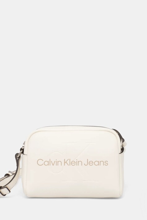Τσάντα Calvin Klein Jeans χρώμα: άσπρο, K60K612220