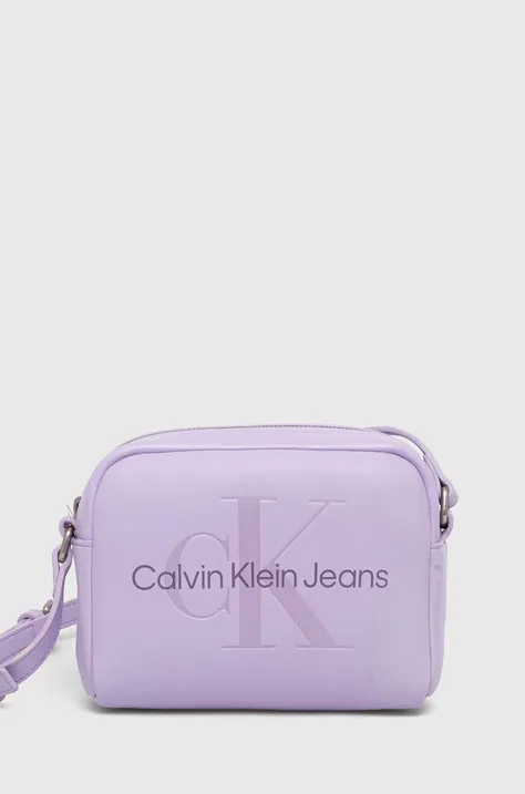 Kabelka Calvin Klein Jeans fialová farba, K60K612220