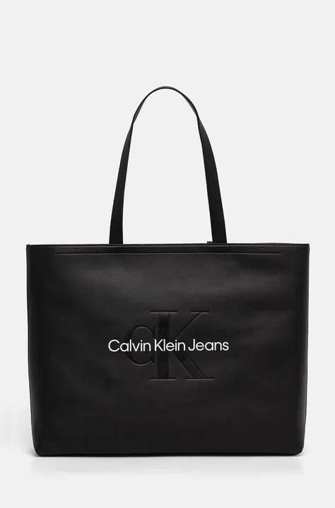 Τσάντα Calvin Klein Jeans χρώμα: μαύρο, K60K612222