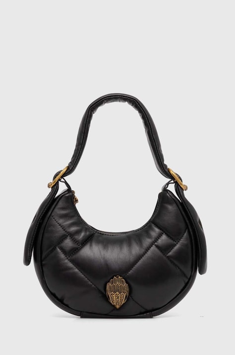Kurt Geiger London poseta de piele KENSINGTON PUFF SM HOBO culoarea negru, 2711400109