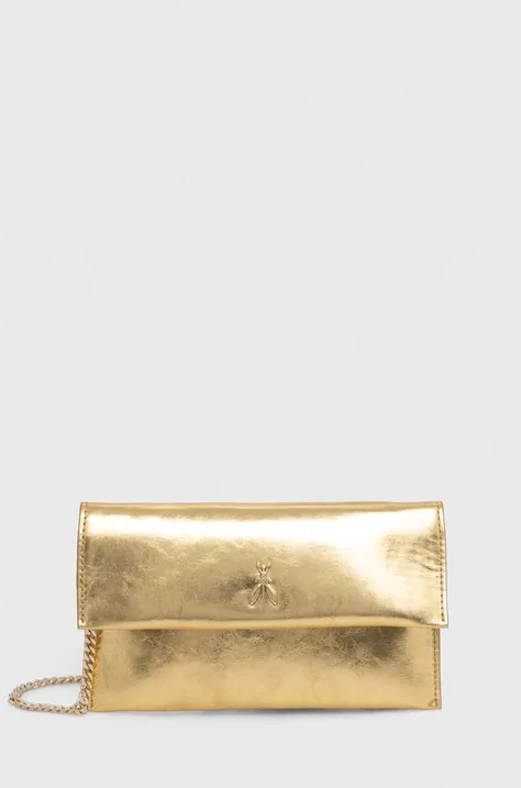 Шкіряна сумка Patrizia Pepe колір золотий 8B0050 L112