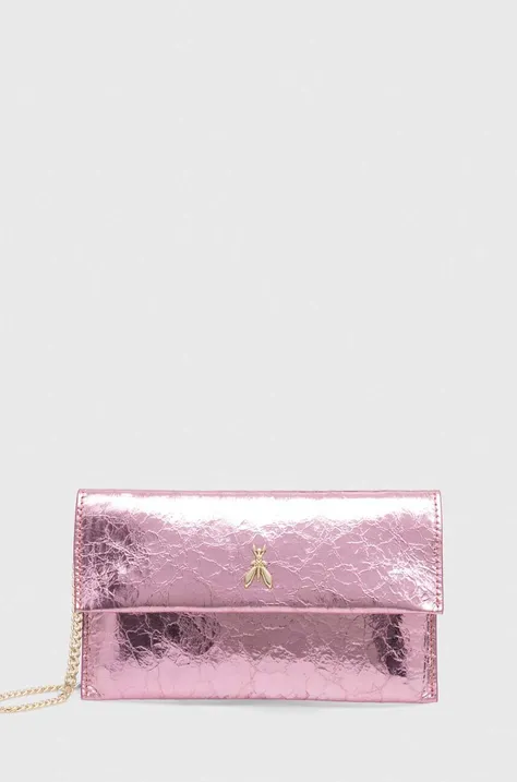 Кожаная сумка Patrizia Pepe цвет розовый 8B0050 L112