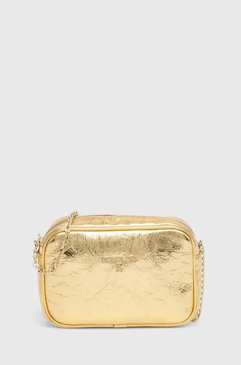 Шкіряна сумочка Patrizia Pepe колір золотий 8B0071 L112
