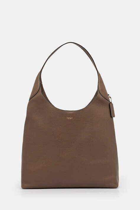 Coach leather handbag brown color CU044