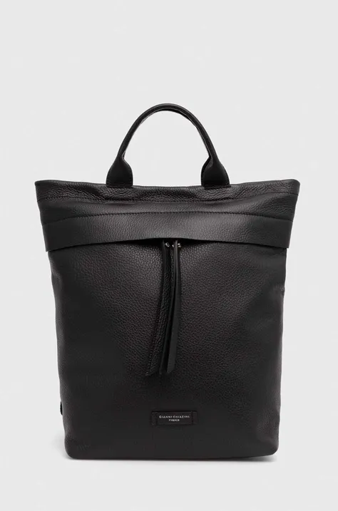 Kožni ruksak Gianni Chiarini ANDREA za žene, boja: crna, mali, bez uzorka, ZN 10986 GRN-NA
