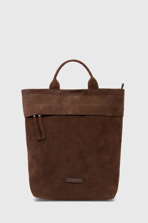 Gianni Chiarini plecak zamszowy ANDREA kolor brązowy duży gładki ZN 11076 CM-PL