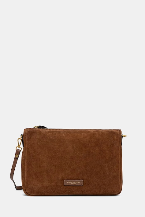 Gianni Chiarini torebka crossbody damska zamszowa NORA POUCH brązowa BS 10225 CM-PL