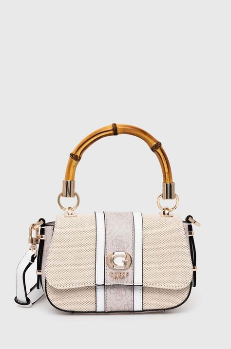 Τσάντα Guess KERIMA χρώμα: μπεζ, HWAG93 37780