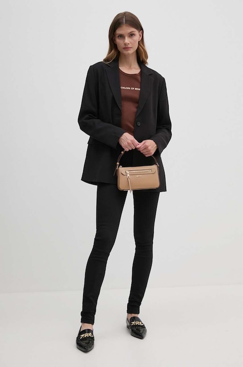 Dkny poseta de piele culoarea bej, R42HKE18