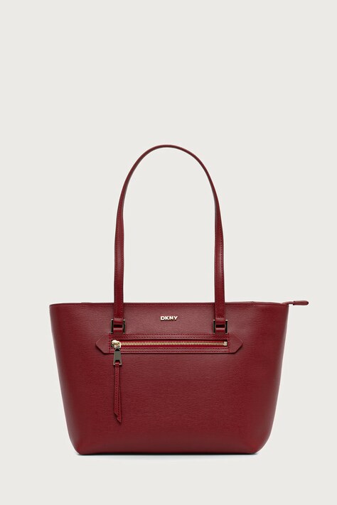 DKNY torebka shopper damska skórzana czerwona R42A3E20