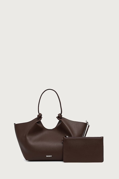 DKNY torebka shopper damska z imitacji skóry PAULA brązowa R42BAE49