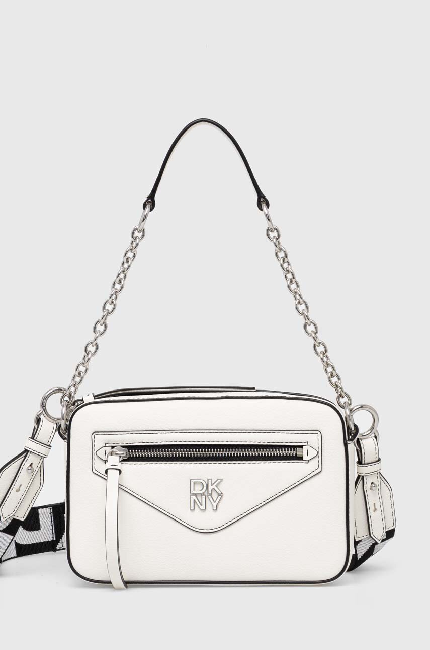 Шкіряна сумочка Dkny колір білий | ANSWEAR.ua