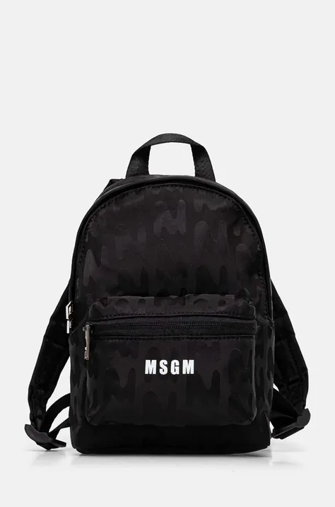 Рюкзак MSGM колір чорний малий з принтом 3740MZ37.640