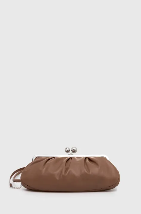 Шкіряна сумочка Weekend Max Mara колір коричневий 2425516094600