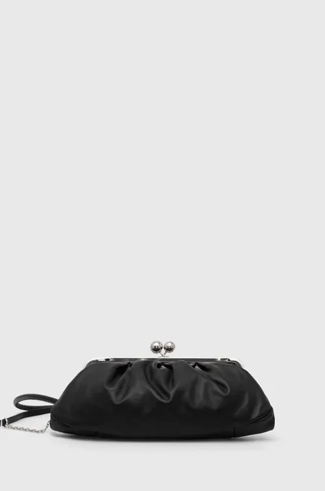 Δερμάτινη τσάντα Weekend Max Mara χρώμα: μαύρο, 2425516094600