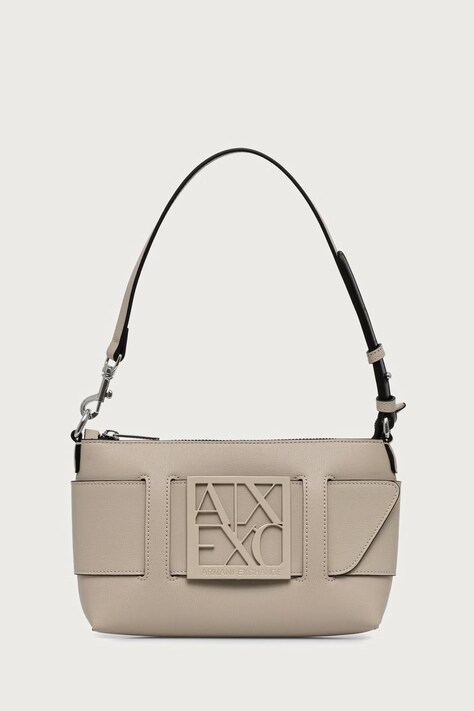 Armani Exchange Torebka hobo damska z imitacji skóry beżowa 942907 0A874