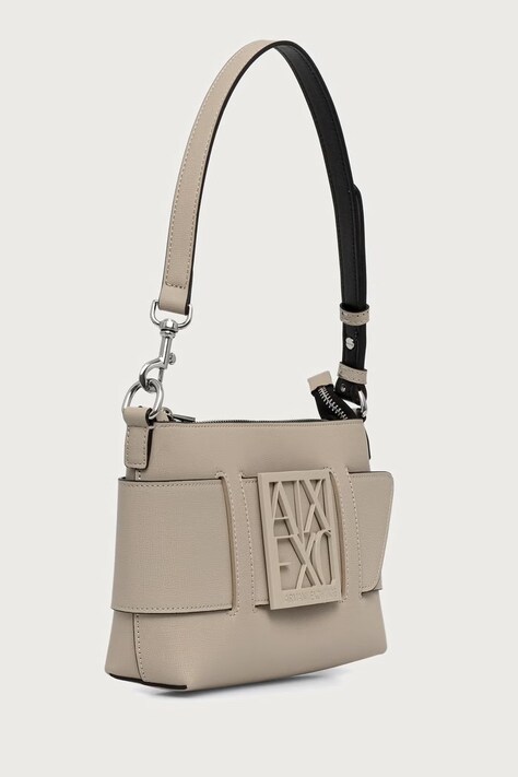 Armani Exchange Kabelka hobo dámska z imitácie kože béžová 942907 0A874