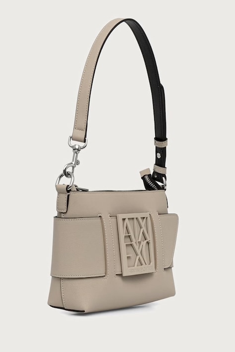 Armani Exchange Kabelka hobo dámska z imitácie kože béžová 942907 0A874