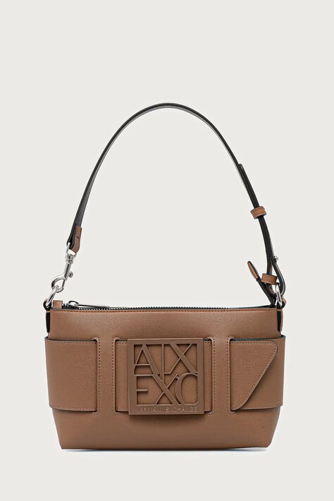 Armani Exchange Torebka hobo damska z imitacji skóry beżowa 942907 0A874