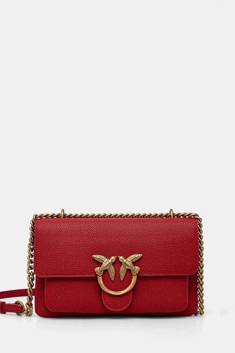 Pinko poseta de piele culoarea rosu, 104528 A29Q