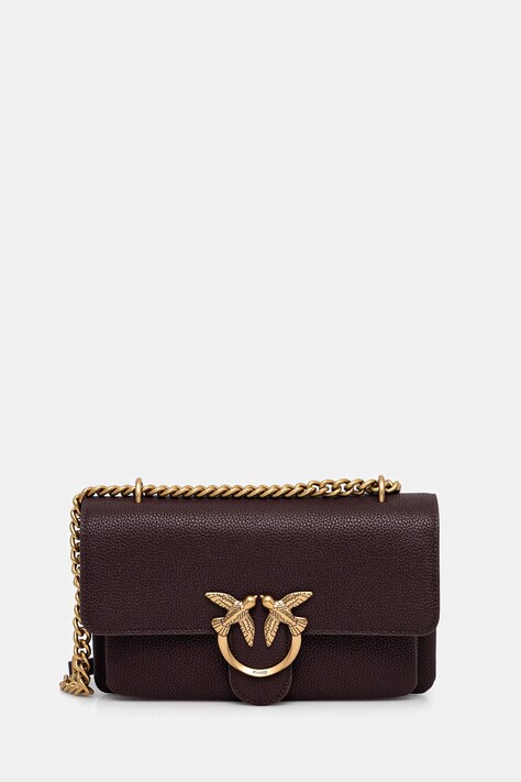 Шкіряна сумочка Pinko колір коричневий 104528 A29Q
