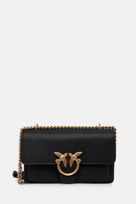 Pinko bőr táska fekete, 104528 A29Q