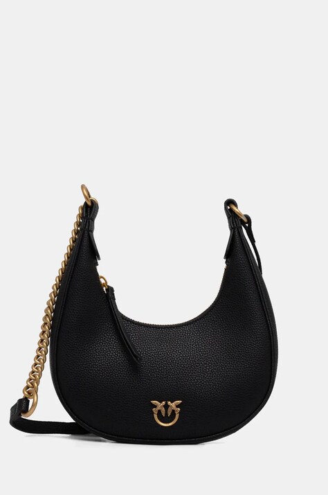 Pinko poseta de piele culoarea negru, 101433 A29Q